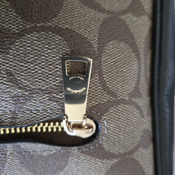 Coach Black/Khaki Ellie Signature Coated Canvas Crossbody with COA & Dustbag - Picture 7 of 16